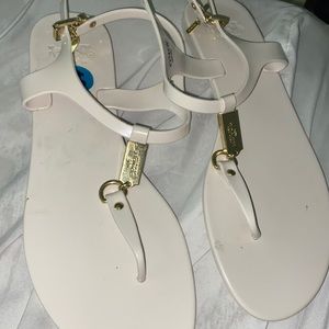 authenticCoach sandals size 10 white/cream